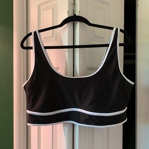 Old Navy Black And White Bikini Swim Top